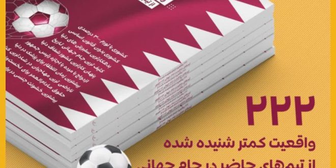 کتاب ” ۲۲۲ واقعیت کمتر شنیده شده از تیم‌های حاضر در جام جهانی قطر”
